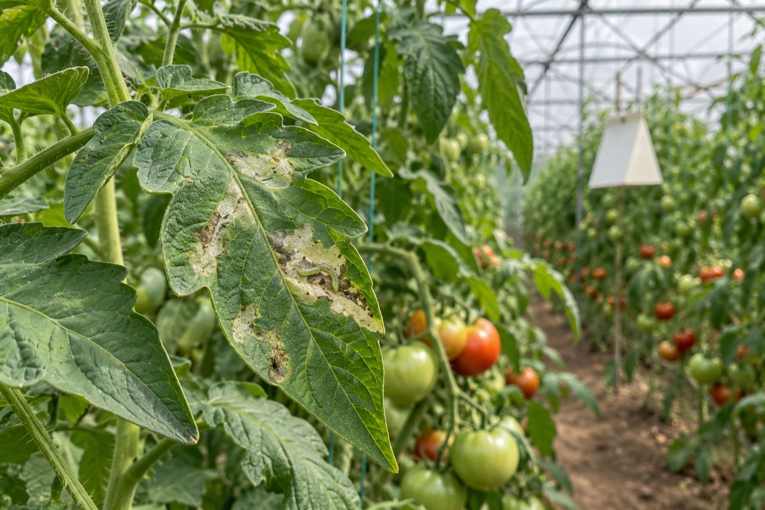Tuta absoluta în solarii: cum poate fi protejată cultura de tomate