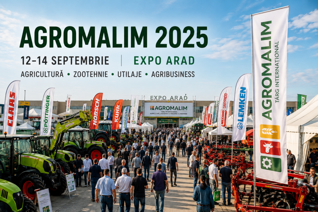 Agromalim 2025 la Expo Arad, târg de agricultură, zootehnie și utilaje agricole