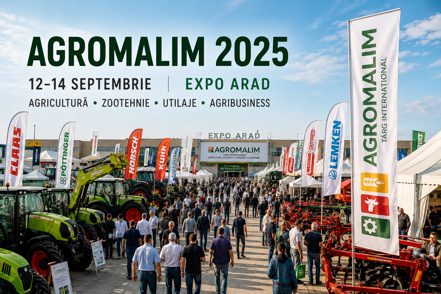 Agromalim 2025 la Expo Arad, târg de agricultură, zootehnie și utilaje agricole