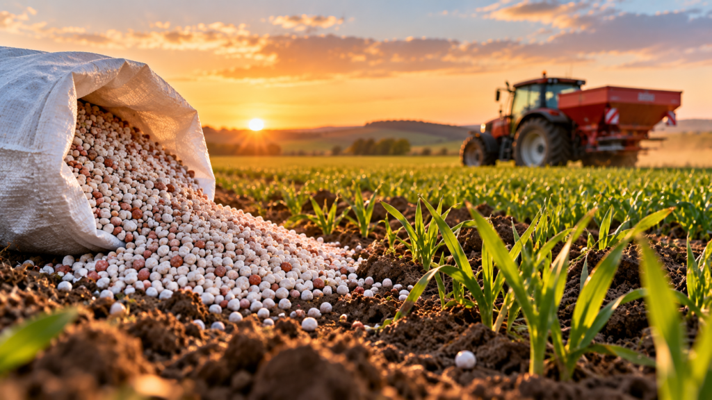 Îngrășăminte de toamnă aplicate pe o cultură agricolă