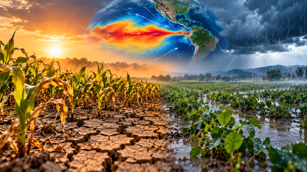 El Niño și agricultura mondială, cu secetă și precipitații abundente