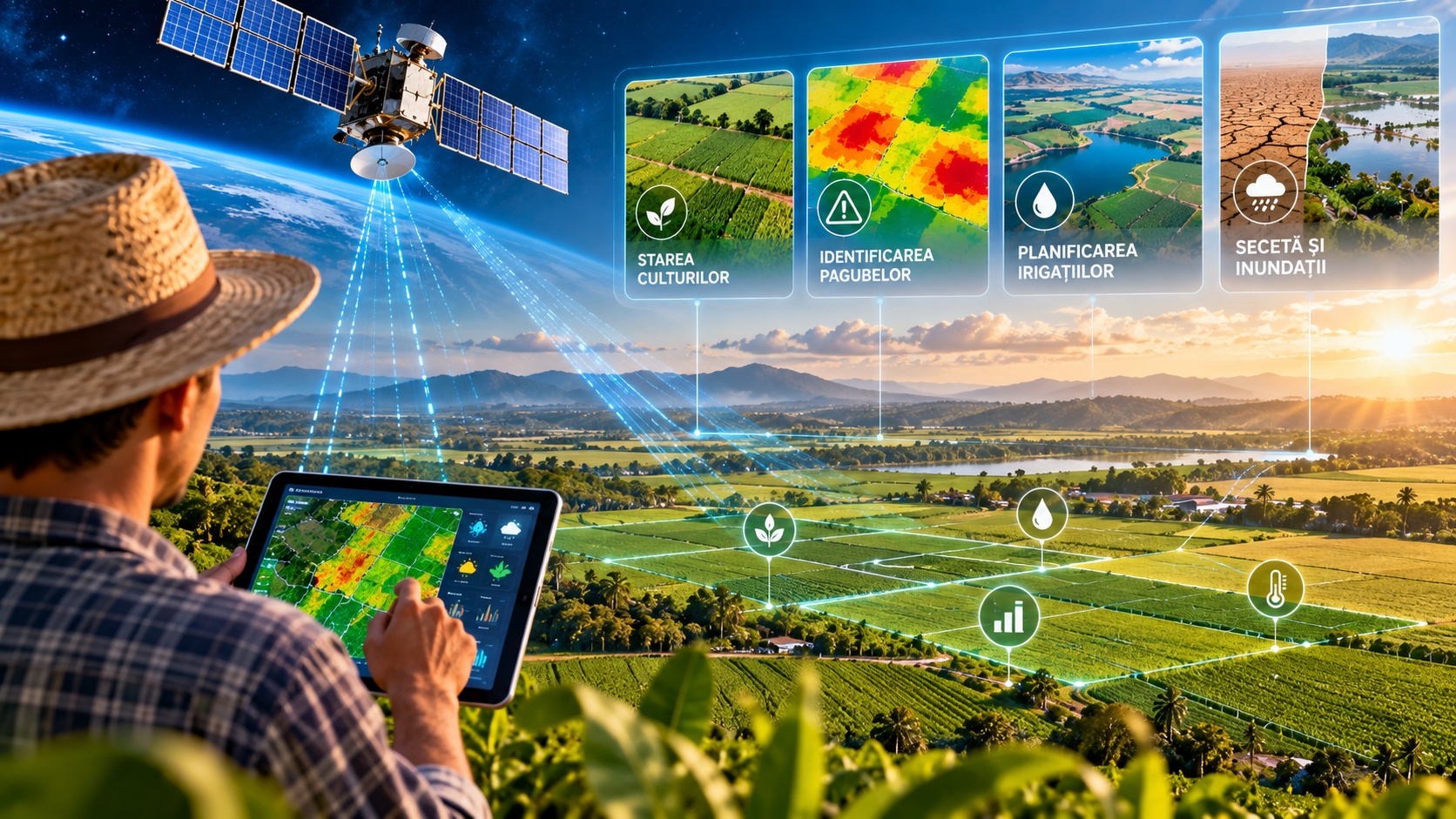 Sateliții și inteligența artificială intră în agricultură